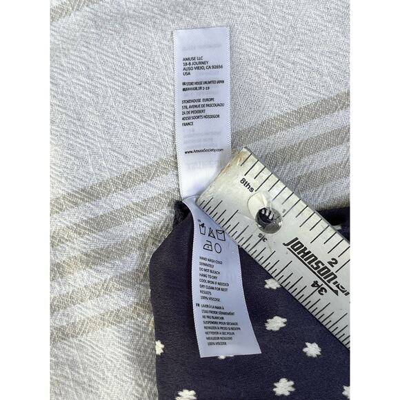 Amuse Society Sz XS Cami Crop Blue White Tie Strap Top Sara Outer Bnaks NWT READ - Picture 14 of 15